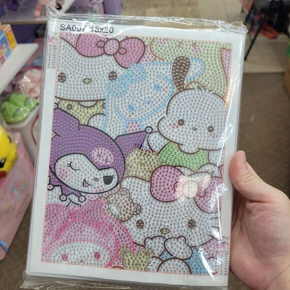 Brand New DIY Hello Kitty & Friends Diamond Beads Art With Frame #? - Picture 2 of 9